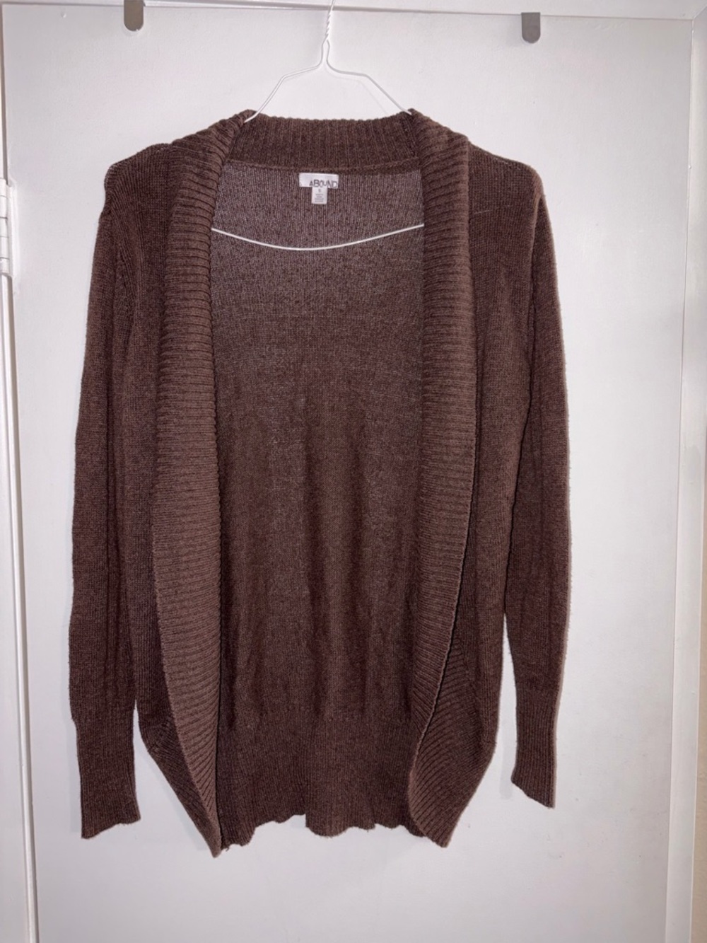 Abound Brown Open Front Cardigan Sweater